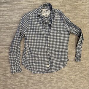 Frank & Eileen Blue Checkered Button Down Eileen style size XXS